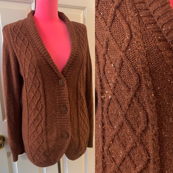 Reitmans burnt orange-brown cardigan - Picture 5 of 6